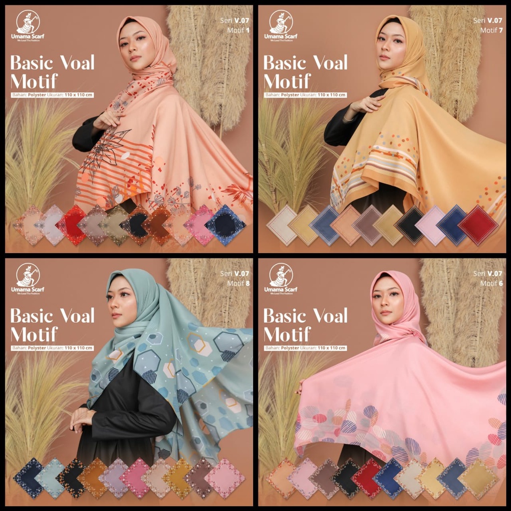 AV - JILBAB SEGI EMPAT MOTIF PREMIUM / KERUDUNG MOTIF RANDOM