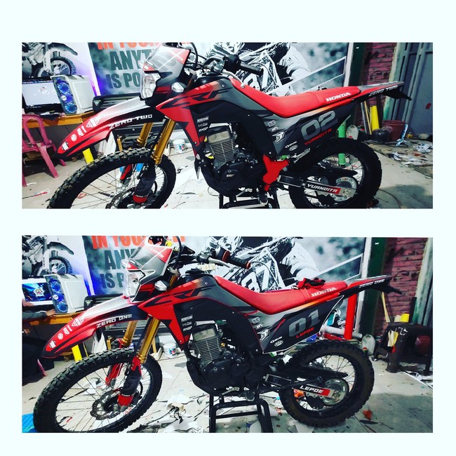 DECAL CRF MURAH DECAL CRF MURAH KEREN DECAL CRF SIMPEL DECAL CRF HOLOGRAM PELANGI