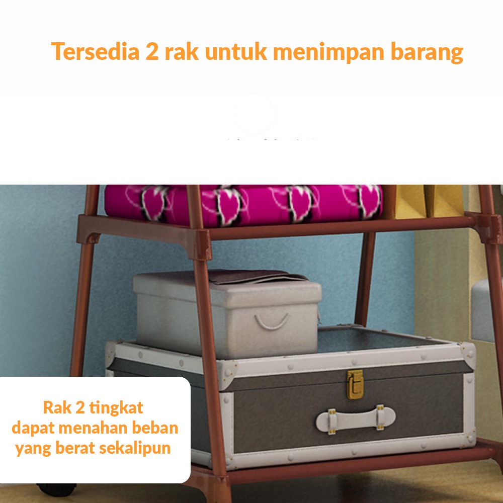 COD Termurah Stand Hanger Triangle Baju Minimalis Rack Storage Box Tempat Penyimpanan Gantung Pakaian Serbaguna GOSHOP88