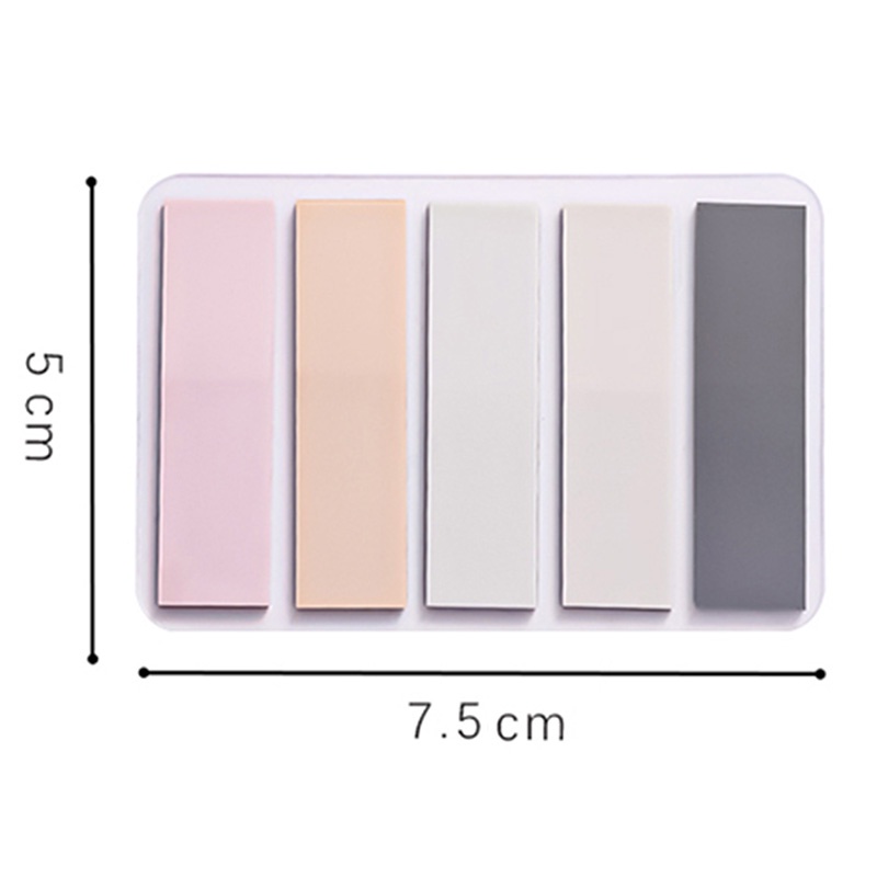 100 Sheets Retro Pure Color Label Stickers School Office Multicolor Tearable Index Stickers