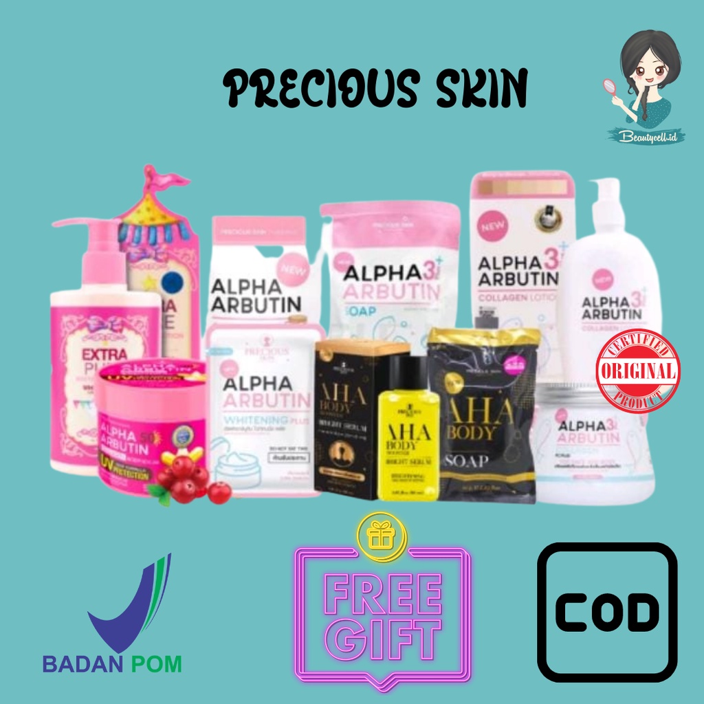 PRECIOUS SKIN MIMI WHITE AHA ALPHA ARBUTIN LOTION KOJIC SOAP ALL PRODUCT BPOM