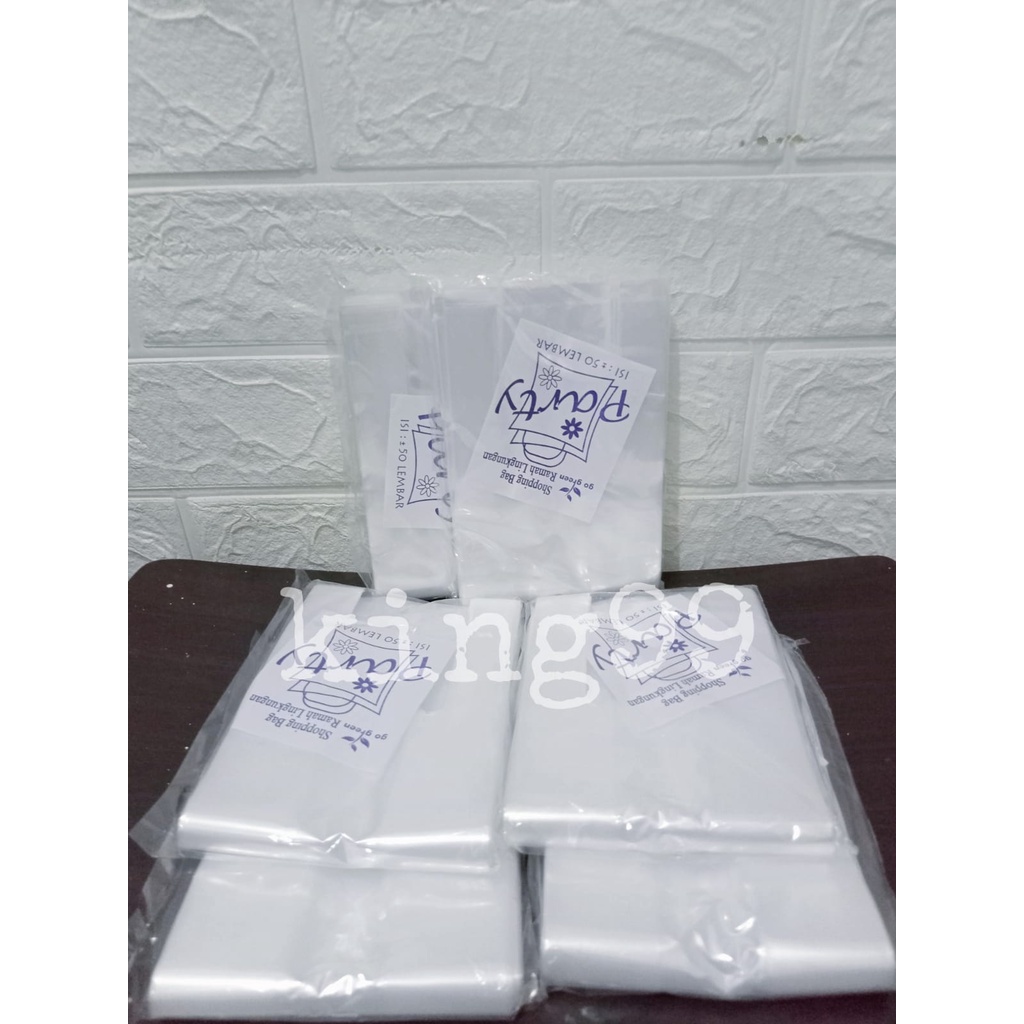 Kantong Kresek Plastik Bening Transparan PE uk.10 isi 50 pcs PARTY