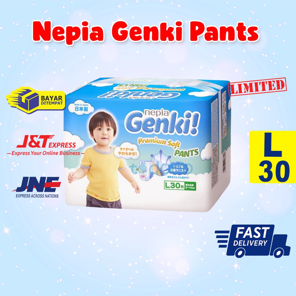 Nepia Genki Pants L 30 - Popok Bayi