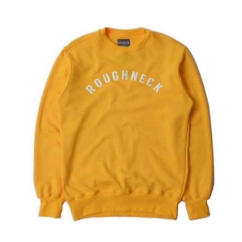 Sweater Crewneck Roughneck Pria Wanita Jaket Sweater Hodie Premium Distro Ukuran M-Xxl Warna Kuning 