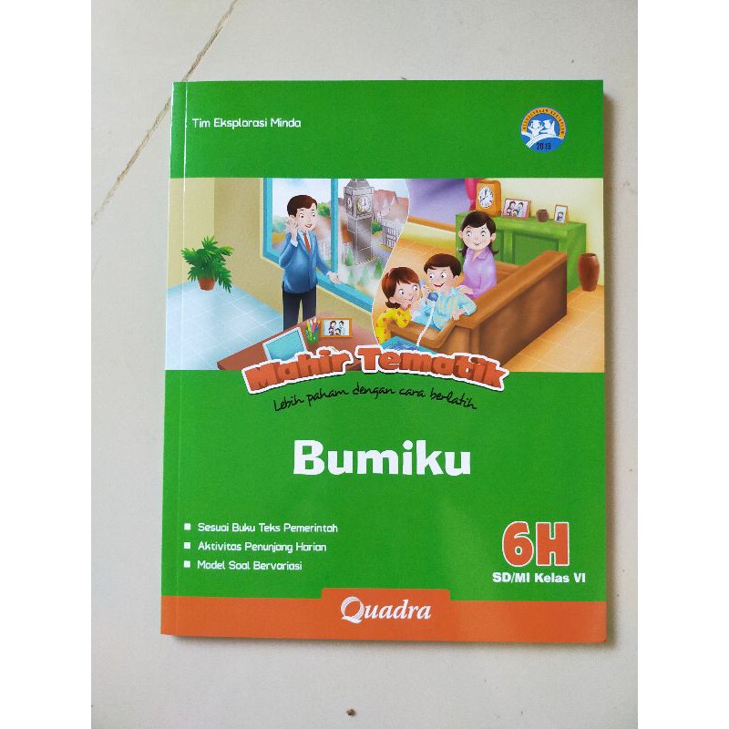 ORI satu paket buku mahir tematik K13 Quadra kelas 6 FGHI semester 2 edisi terbaru