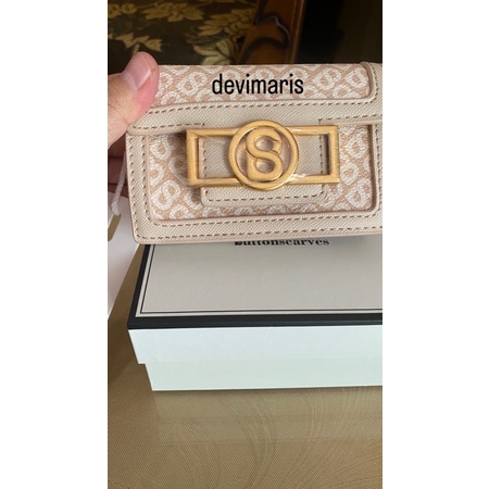 Izzy Beige micro bag Buttonscarves