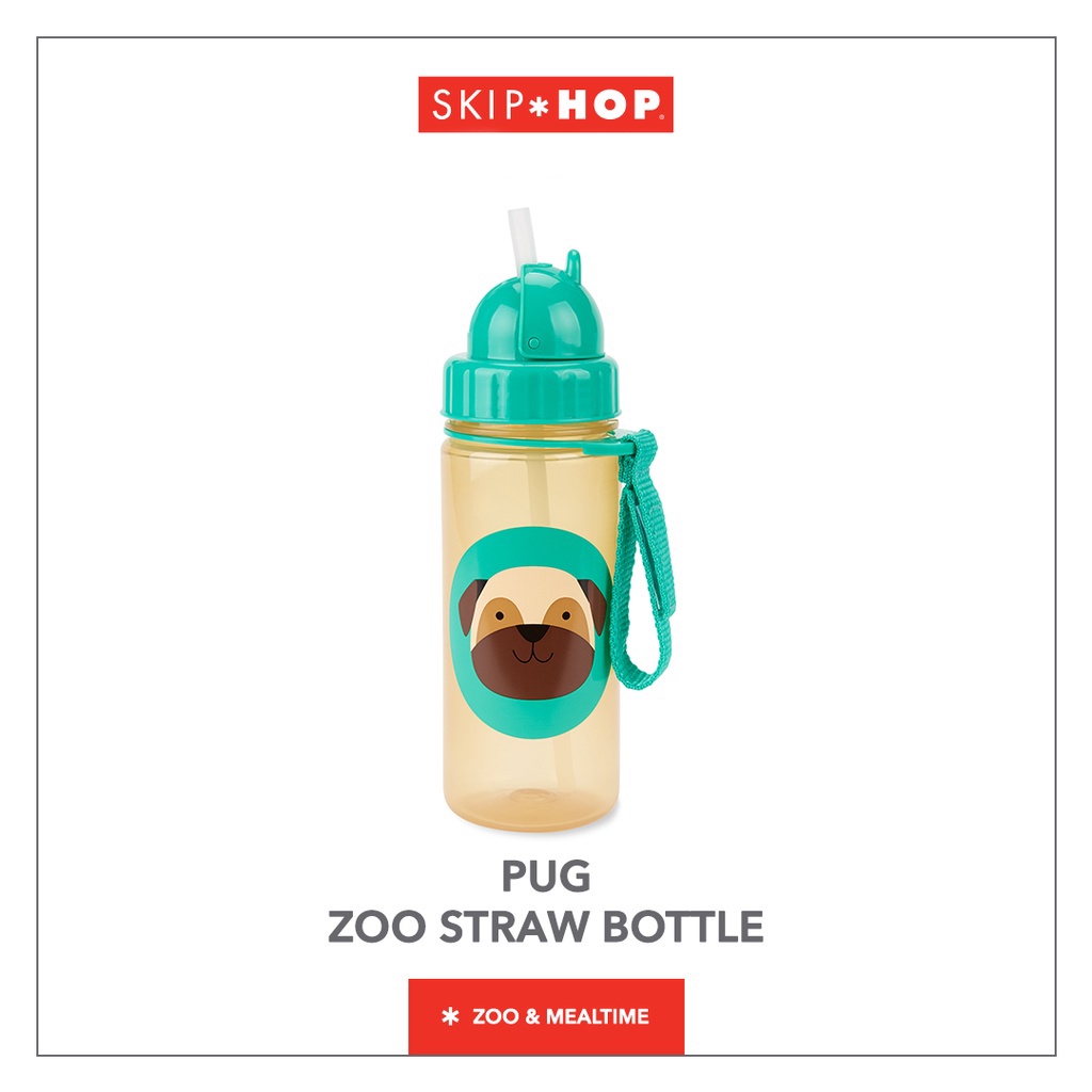 SKIP HOP ZOO STRAW BOTTLE PP 390ML