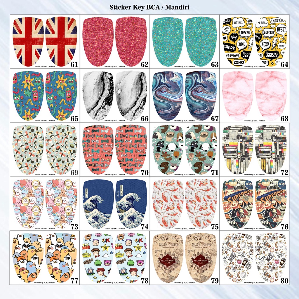 

Stiker Skin Key BCA (61-80)