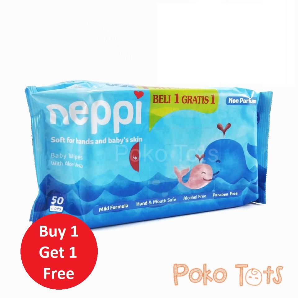 Neppi Baby Wipes Wet Tissue Tisu Basah Bayi NON PARFUM Kemasan Baru