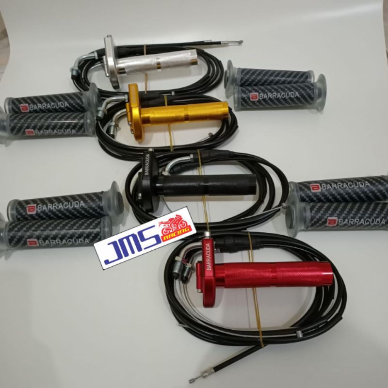 gas spontan cnc baracuda plus grip 2 kabel universal nmax aerox mio beat vario vixion fu mx cb r15