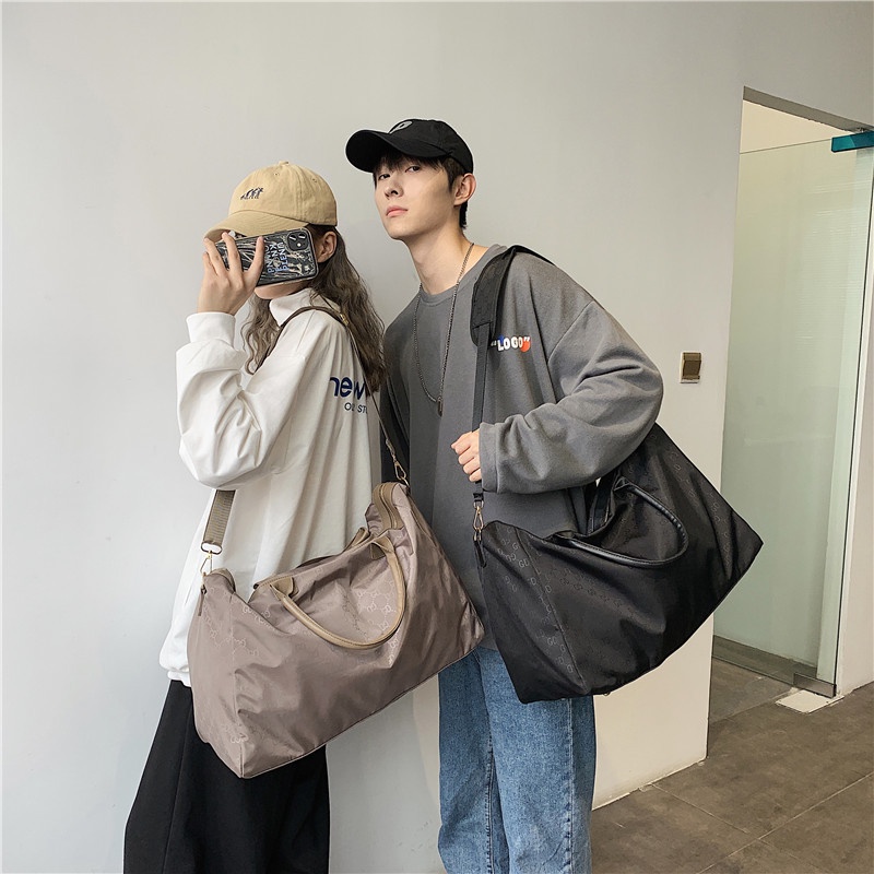 BJ57861 - BLACK/KHAKI - TAS TRAVEL/GYM WANITA FASHION IMPORT MODIS ELEGAN TERMURAH TERLARIS TERBARU BAGSTORE JAKARTA TAS BATAM CR7861 LT2170 MIRIP ZC0035