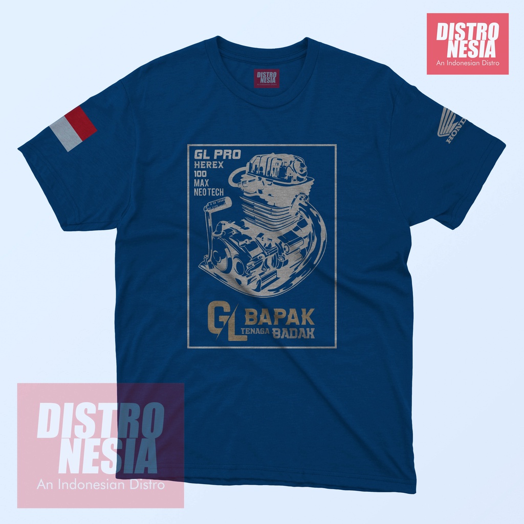 T-shirt Kaos Motor Honda "GL Pro Max 100 Series" Premium - Baju GL Pro/Kaos GL Max/Kaos GL100/Baju G