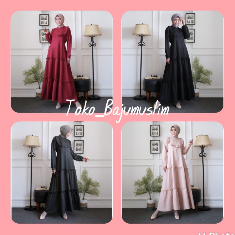 Gamis Bahan Shakila Import Terbaru