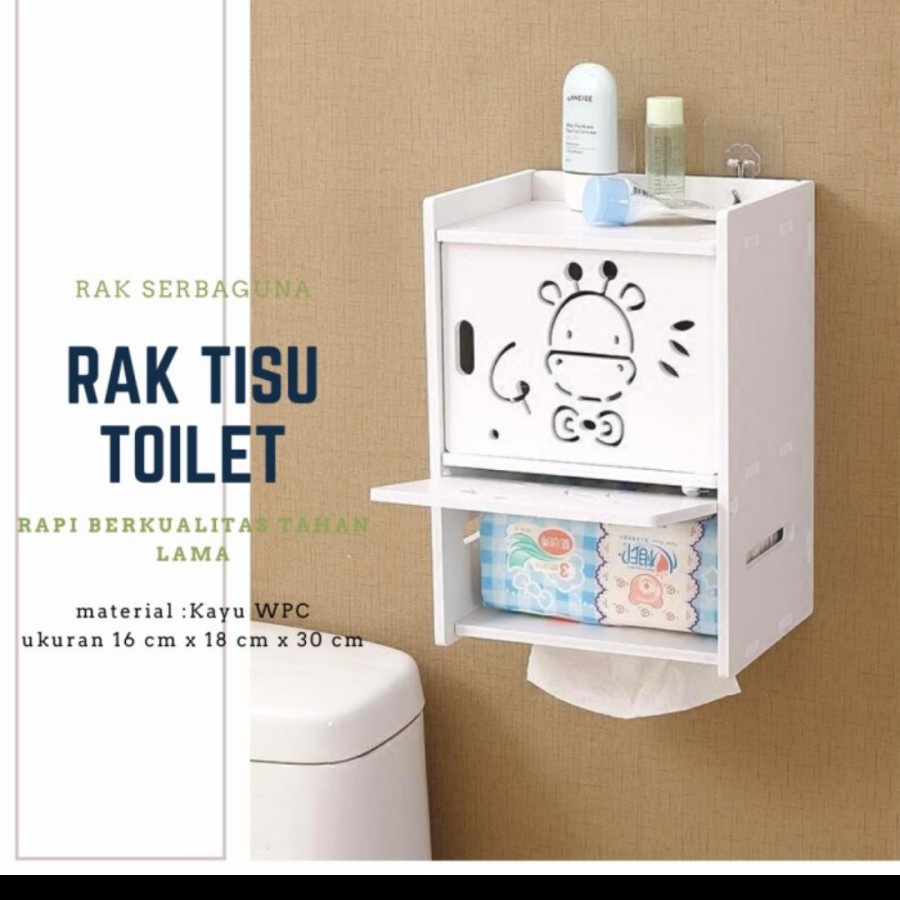 Rak dinding tissue kosmetik serbaguna Desktop storage toilet vintage