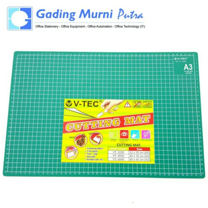 

Cutting Mat Cutting Pad Board Alas Potong Merk Ukuran A3 Vtec