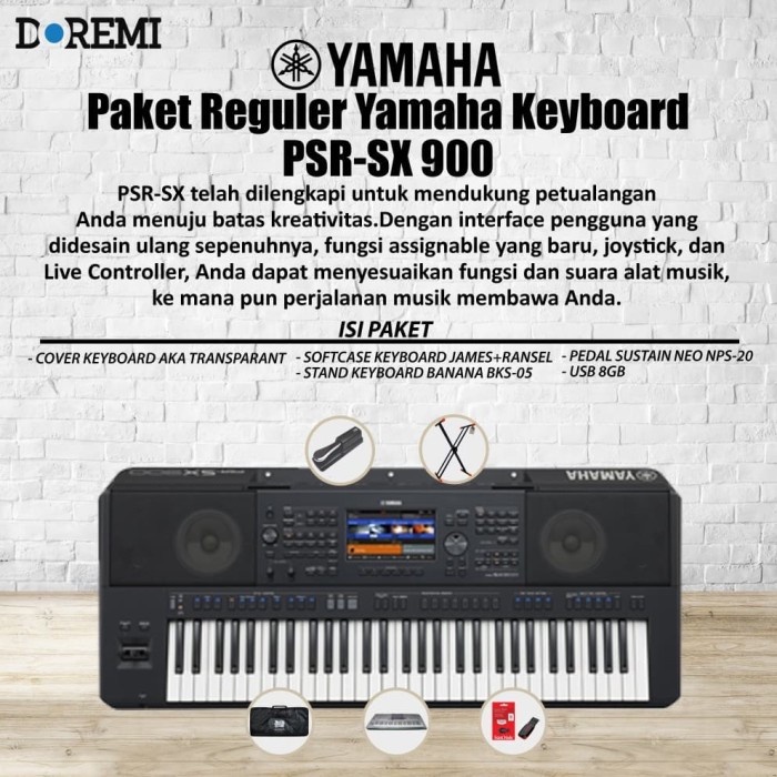 Paket Reguler Keyboard Yamaha PSR SX-900 Keyboard PSR SX-900