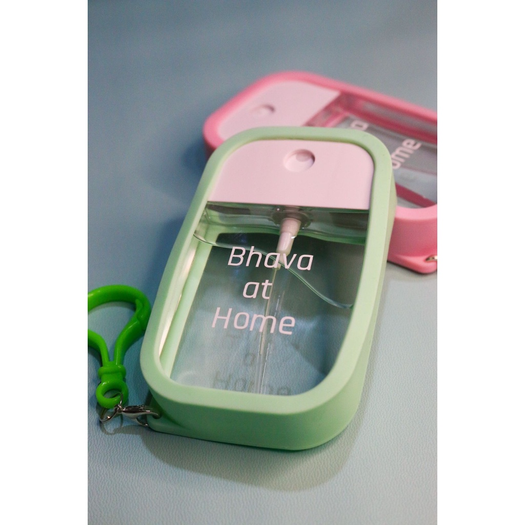 Bhava Hand Sanitizer Spray Silicon Case Keychain Holder