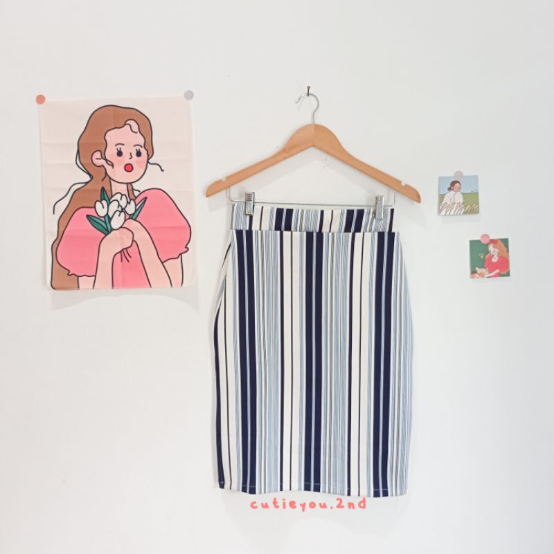 PRELOVED ROK SPAN STRIPE / GARIS GARIS