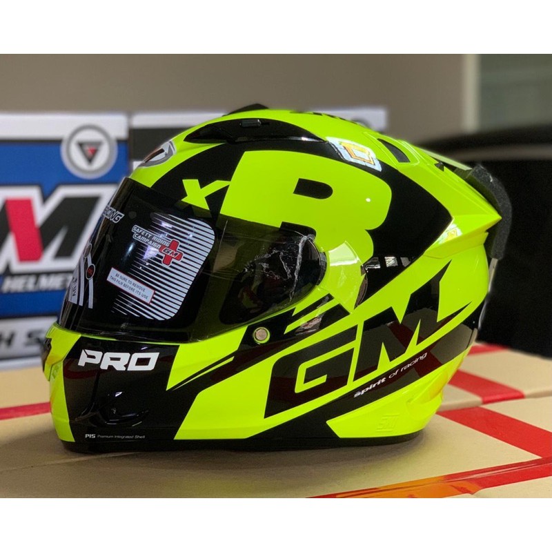 GM RACE PRO ZR650 YELLOW ( visor smoke )