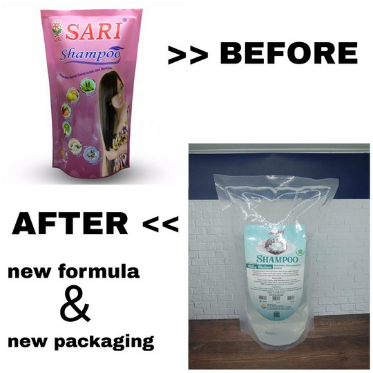 ⭐BAGUS⭐ SARI COSMETICS SHAMPOO &amp; CONDITIONER REFILL 1L | Shampo &amp; Kondisioner Kemasan Pouch 1000ml