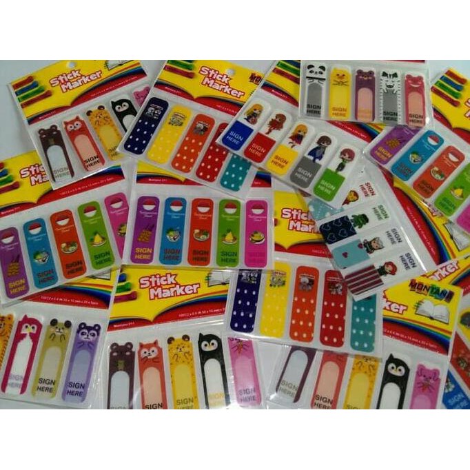 

BEST SELLER Stick marker Montana karakter/Pembatas kertas/Memo TERJAMIN