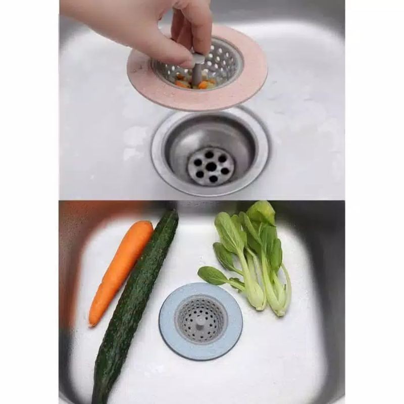 Wastafel Kitchen Sink Colander Silicone Drain Hair Catcher saringan