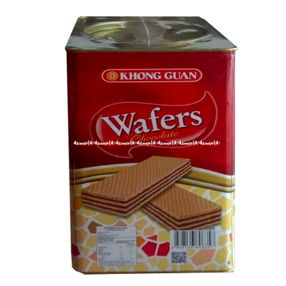 Khong Guan Wafers Chocolate 1300gr Wafer Krim Coklat Khongguan Kaleng Kong Guan Merah Waffer isi Coklat Renyah