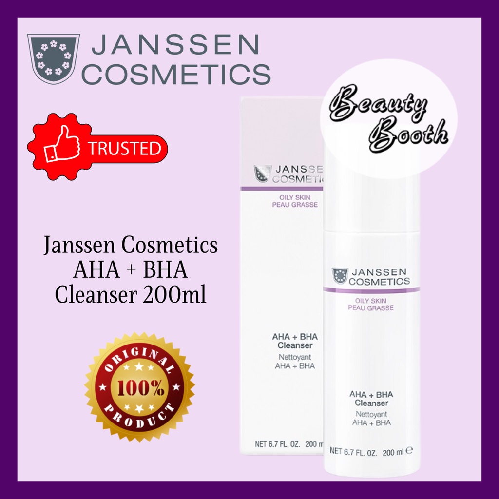 JANSSEN COSMETICS AHA + BHA Cleanser 200ml | Facial Cleanser | Face Wash Sabun Wjah