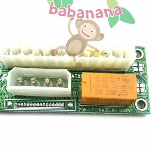 Dual power supply motherboard relay for mining double mobo multi