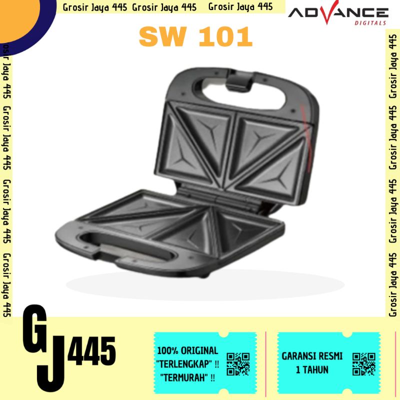 Advance Sandwich Maker SW-101 Mesin Pembuat Roti Lapis untuk Sarapan Garansi Resmi 1 tahun