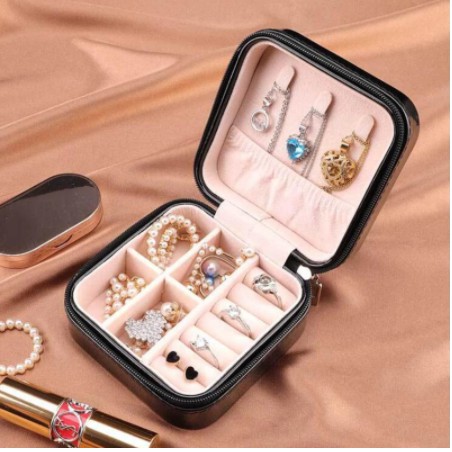 MINI KOTAK Perhiasan Travel Jewelry Anting Kalung Cincin Box Penyimpan