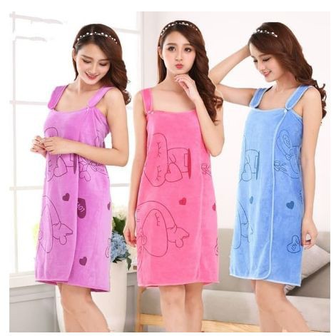 Handuk Baju Handuk Wanita Wearable Towel Handuk Renang Handuk Lembut Handuk Kimono Tanpa Lengan