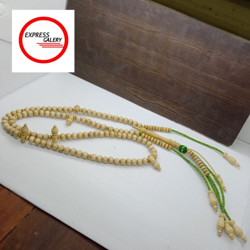 tasbih tijani kayu kemuning full benang rajut D625