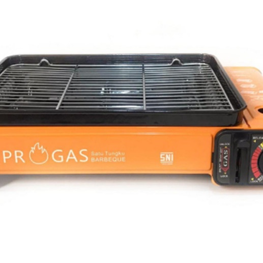 Kompor Gas Portable 2 in 1 PROGAS SATE / 1 Tungku Panggangan SATE