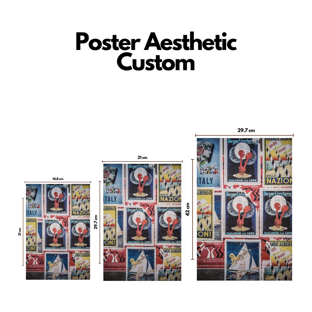 Poster A5 Aesthetic Tumblr Dekor Kamar Estetik Custom Murah