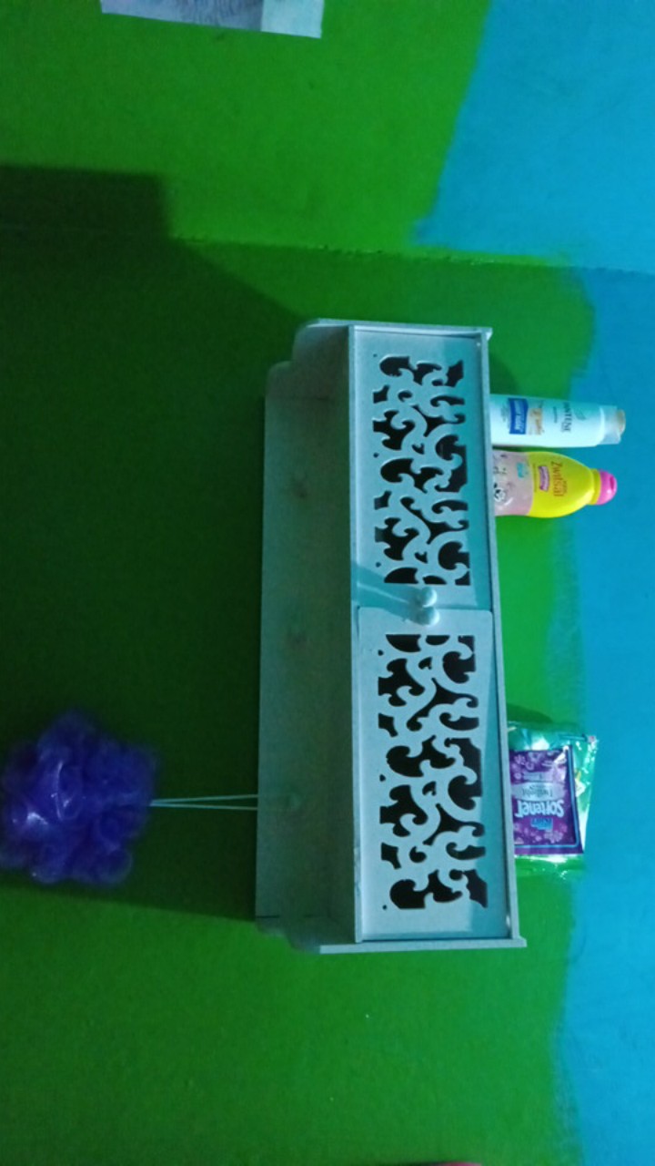 Rak Gantung Serbaguna Sudut Dinding Tempel Rumah Dapur Toilet Tempat Sabun Shampoo Organizer Rmts 01