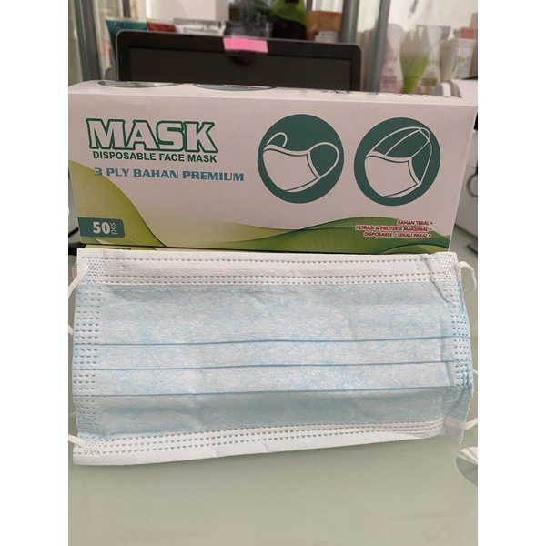 Masker Non Hijab / Earloop Ecer 1pcs