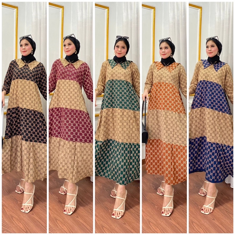 SAFINA MIDI DRESS / DRESS WANITA RAYON / BUSUI FRIENDLY