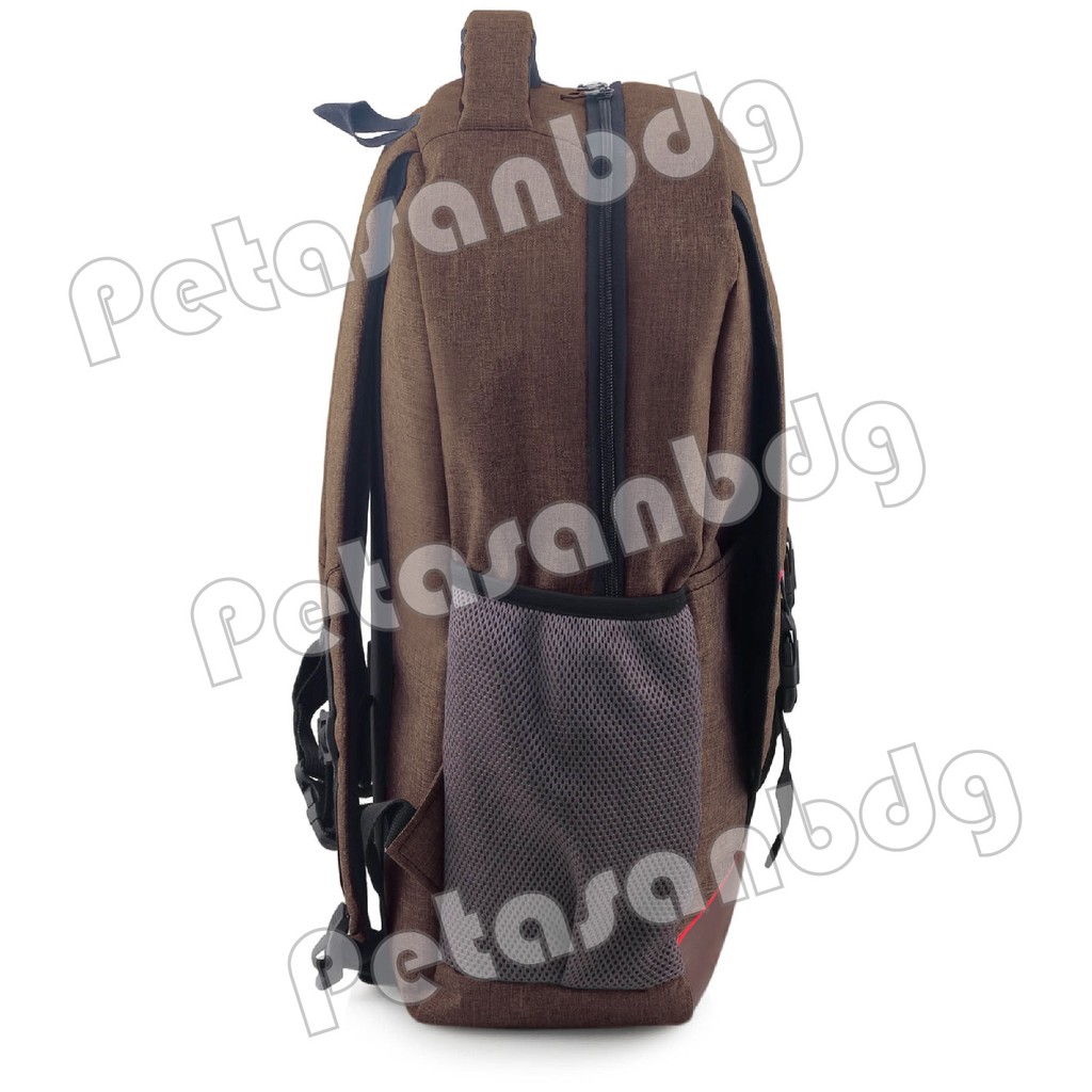 PTS -Tas Ransel Korea Braun Fox Yaizu Laptop Backpack - Grey - FREE Raincover