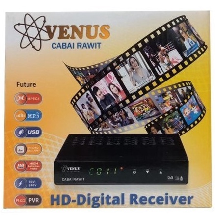 Set Top Box TV Digital VENUS Cabai Rawit STB DVB-T2 Receiver Tuner Paling Peka Paling Jernih