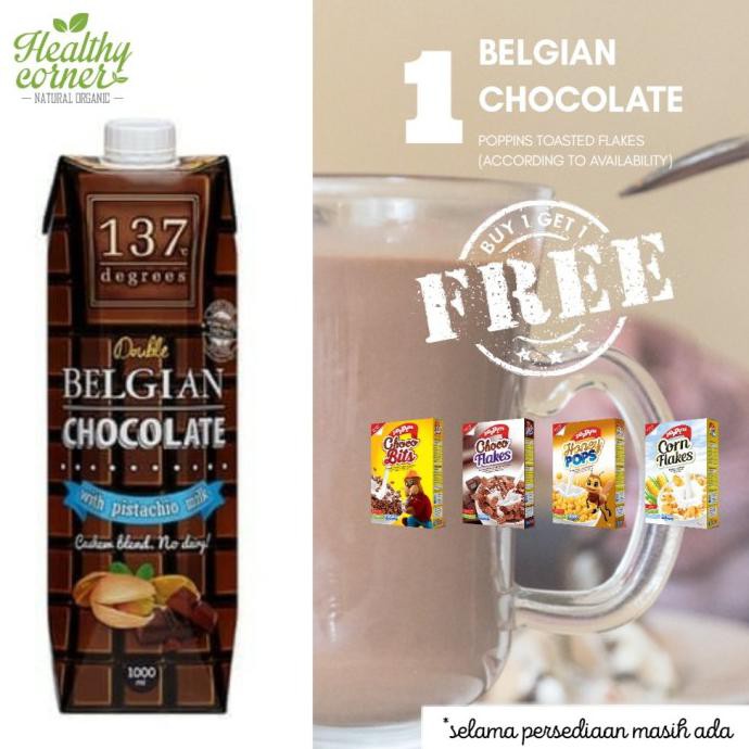 

137 Degrees Belgian Chocolate Pistachio Milk 1 L Susu Kacang Vegan BIG SALE