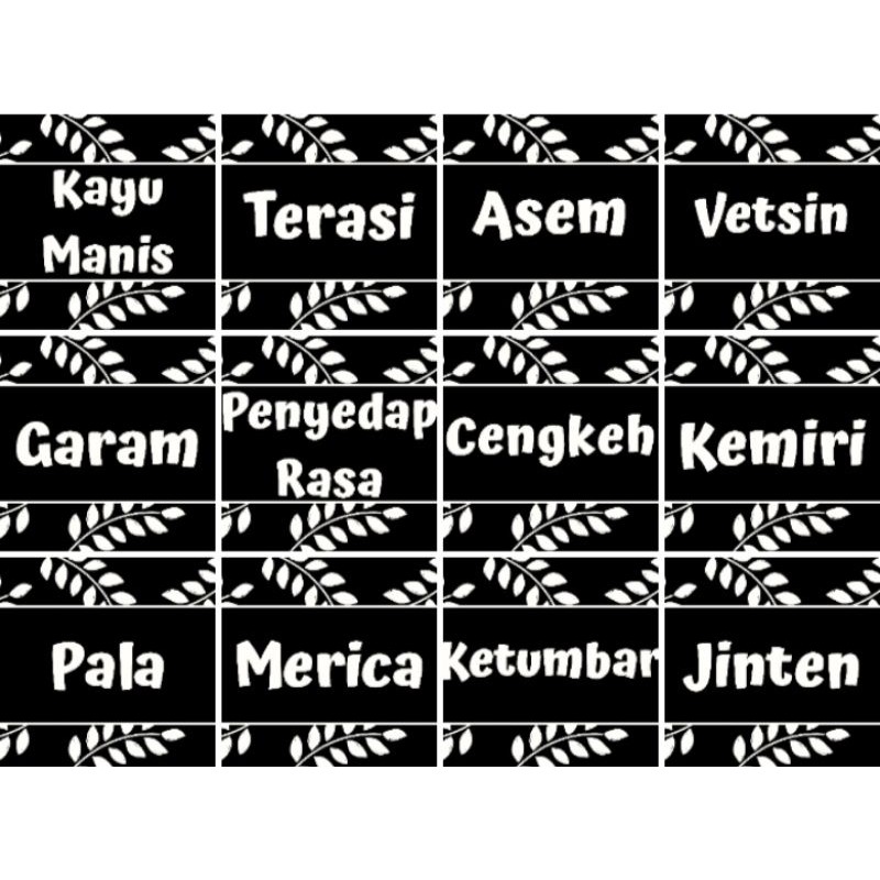 Stiker Bumbu Label Toples Bumbu