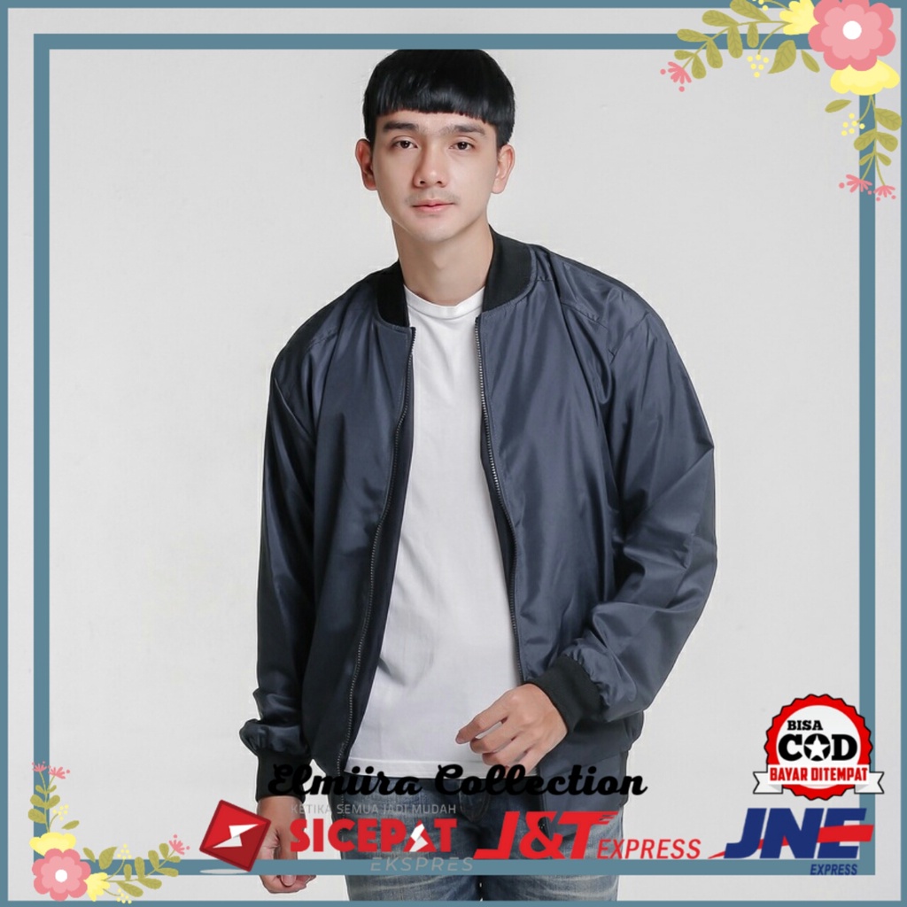 COD Jaket Bomber Pria Jaket Taslan Bolak Balik Jaket Bomber Taslan Jaket Bomber Distro