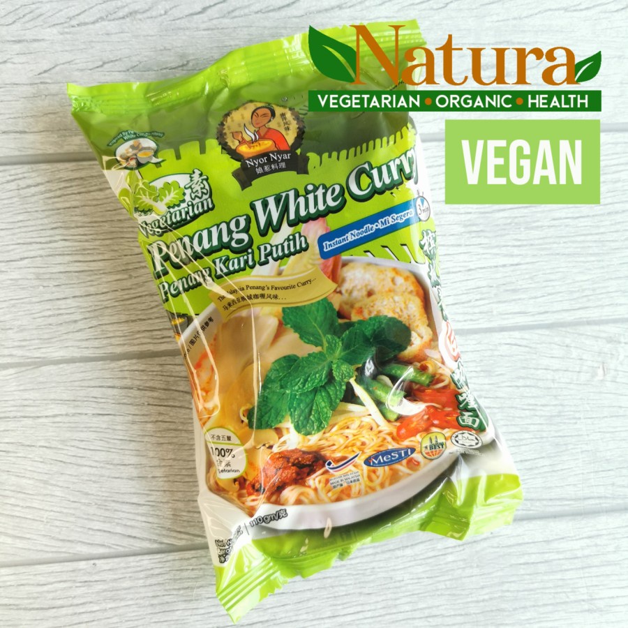 

NyoNyar Vegetarian Penang White Curry 110gr 1 Bungkus Mi Instant Vegetarian