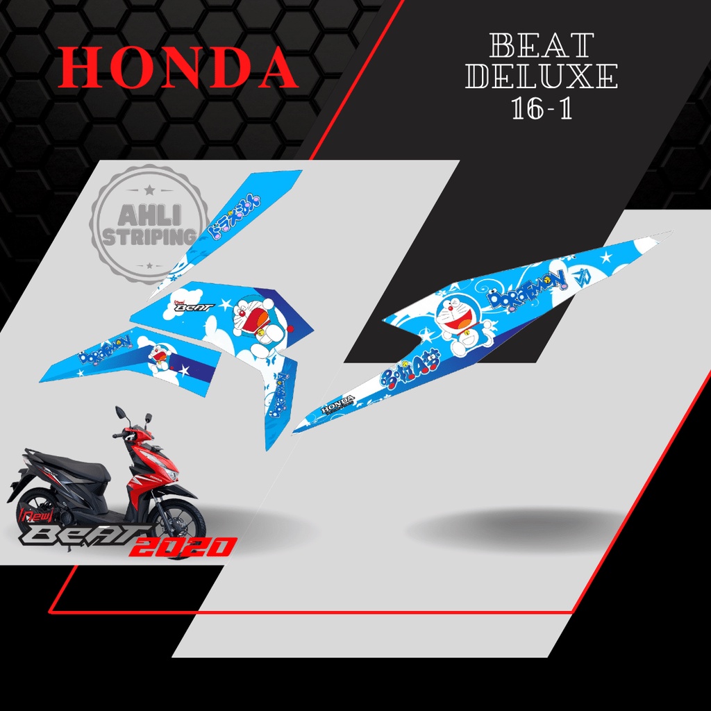 Sticker Striping List Variasi HOLOGRAM Beat Deluxe 2020 SF AH 16