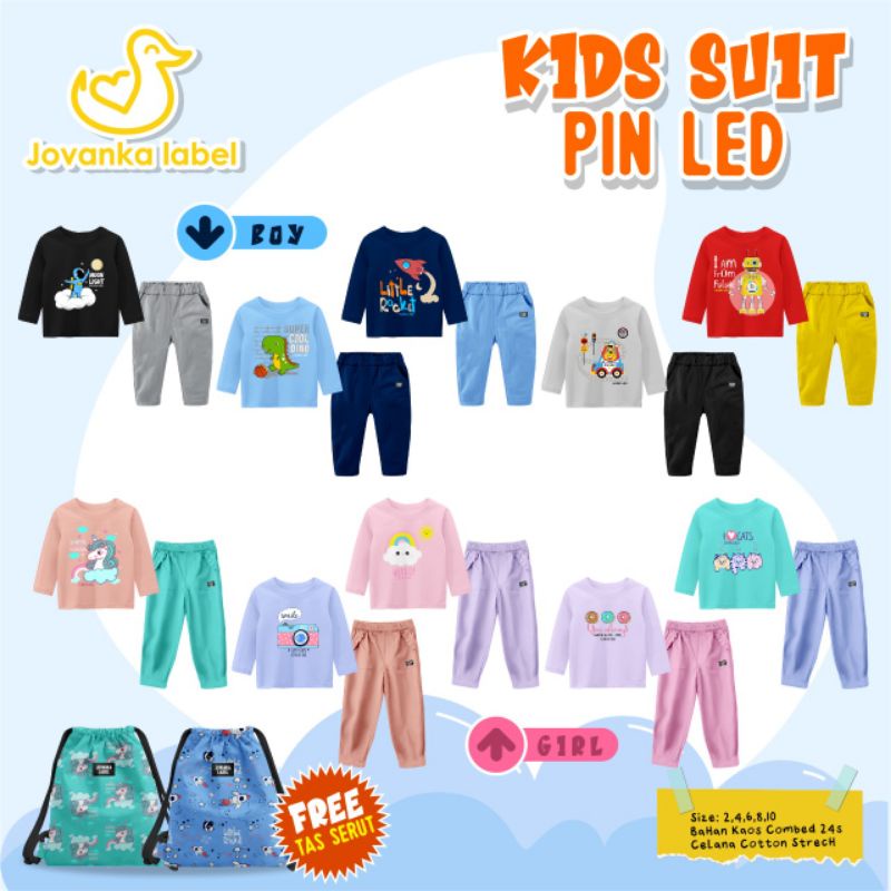 SET KIDS SUIT PIN LED BY JOVANKA