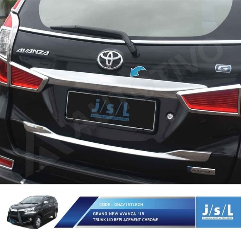 Trunk Lid Grand All New Avanza Model Replacement Chrome