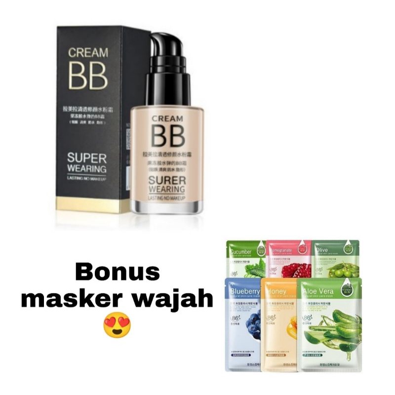 BB CREAM Lameila Super Wearing Bonus Masker wajah