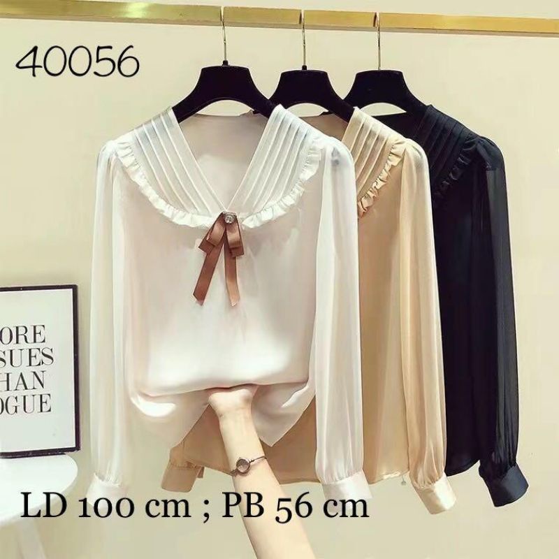 [LD 100] Blus import wanita bahan silk terbaru