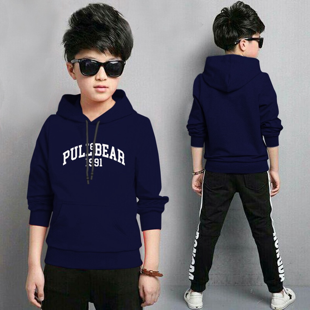 Jaket Anak Laki Laki/Jaket Anak Terbaru/Hoodie Anak Pull&amp;Bear Anak Gaming Bahan Fleece Tebal 4-11 TAHUN